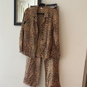Frederick's of Hollywood Leopard Print Pajama Set